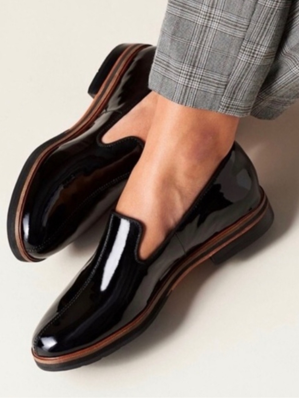 Clarks Frida Patent Leather Loafers Black Size 7.5